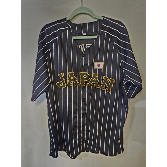 samurai Other - Shohei Ohtani Japan Baseball Jersey White/Black Pinstripes, Size XXL